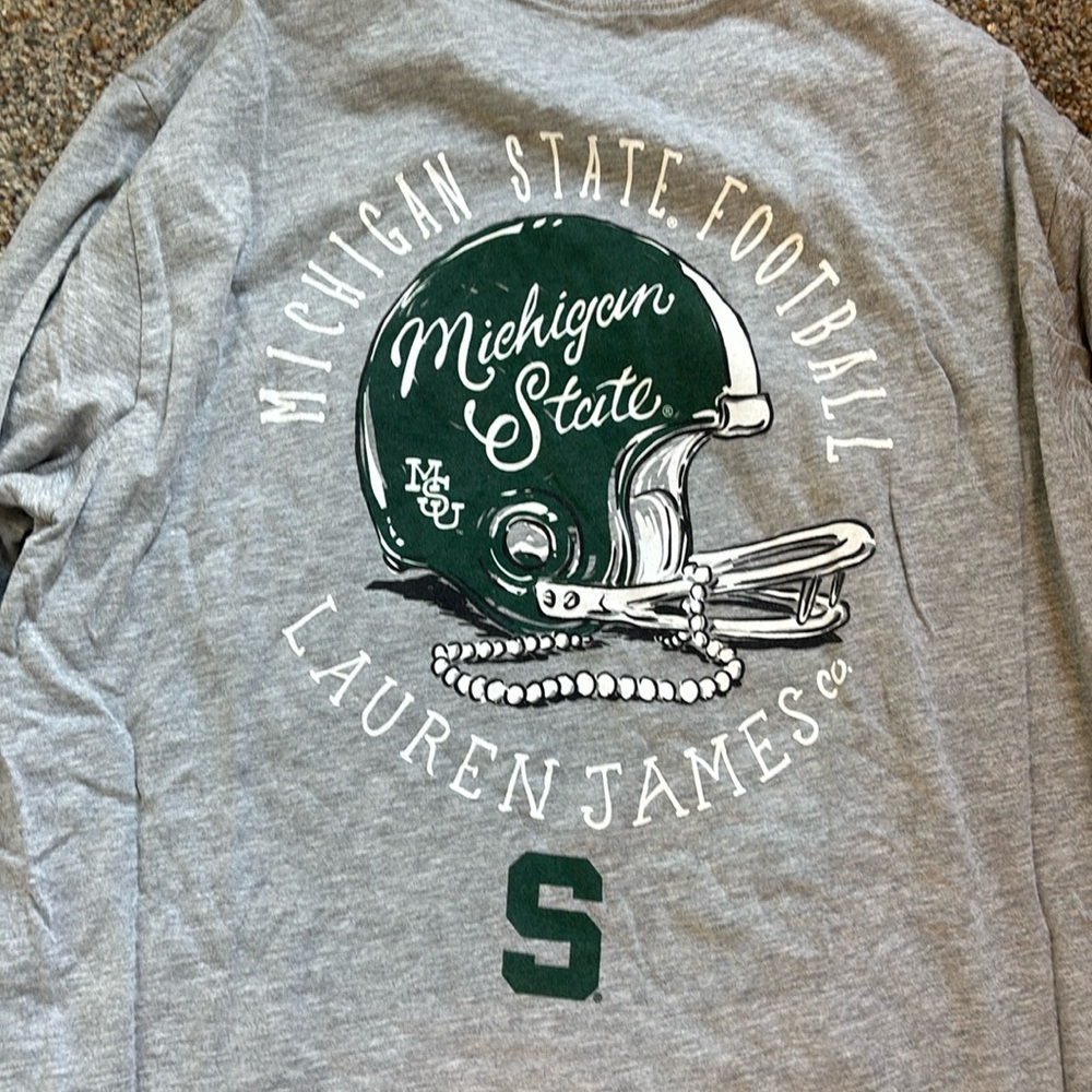 Lauren James Spartans Michigan State football long sleeve T-shirt medium